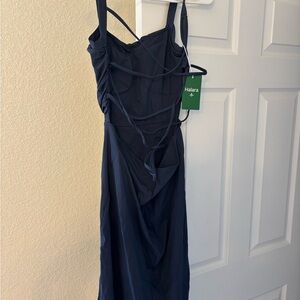 HALARA Women's Backless Navy Dress